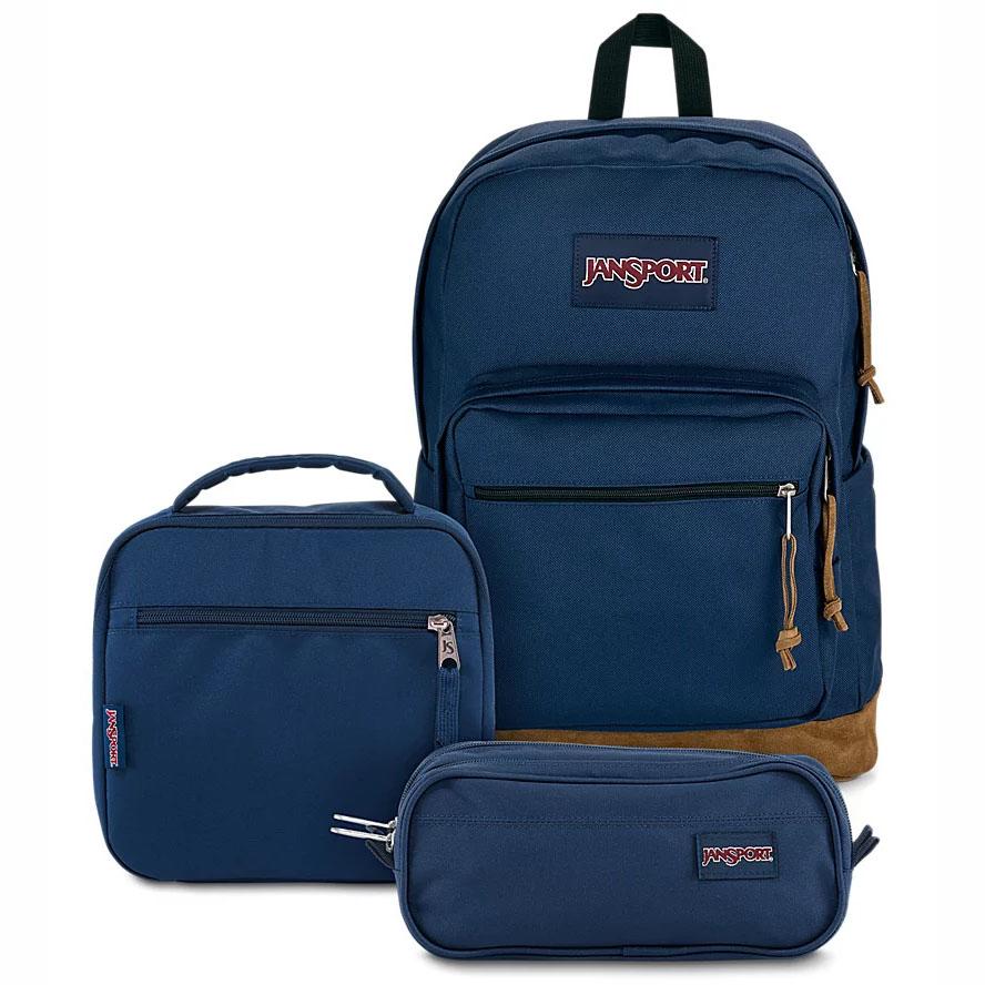 Sac à Dos Scolaire JanSport TIMELESS BLUE NAVY BUNDLE Bleu Marine | NNF-29730546